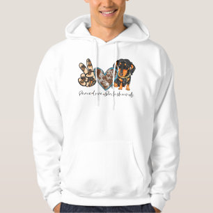 Peace Liebe Dackel Hund Mama Dackel Liebe Wien Hoodie