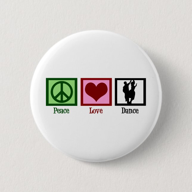 Peace Liebe Dance Button (Vorderseite)