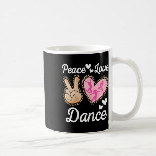 Peace Liebe Dance Leopard Print Women Mama Girls D Kaffeetasse