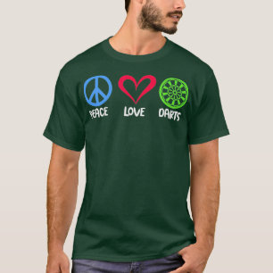 Peace Liebe Darts Niedlich Dart Player T-Shirt