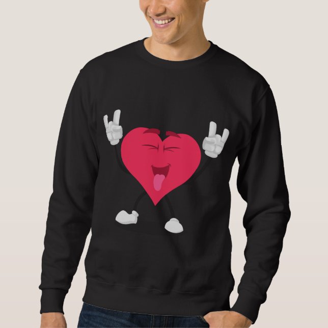 Peace Liebe & Death Metal Raccoon Children's Band Sweatshirt (Vorderseite)