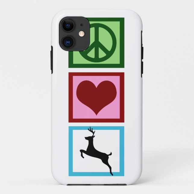 Peace Liebe Deer Case-Mate iPhone Hülle (Rückseite)