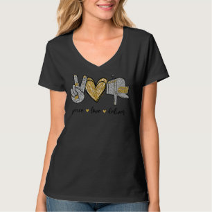 Peace Liebe Delivery Postal Worker Mail Lady Mailm T-Shirt
