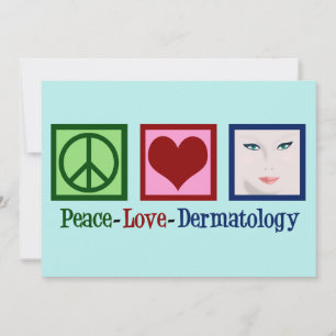 Peace Liebe Dermatology Feiertagskarte