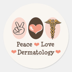 Peace Liebe Dermatology Stickers