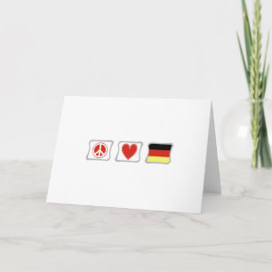 Peace Liebe Deutschland Portrait Gruß Karte