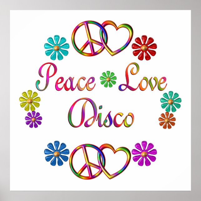 PEACE LIEBE DISCO POSTER (Vorne)