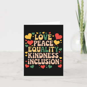 Peace Liebe Diversity Inklusion Black History Mont Karte