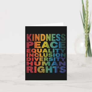 Peace Liebe Diversity Inklusion Equality Black His Karte