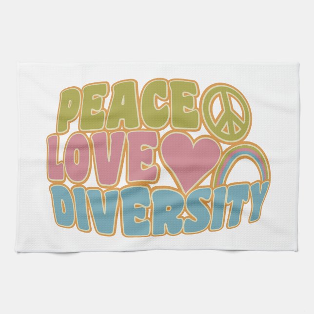 PEACE LIEBE DIVERSITY Küchentücher (Horizontal)