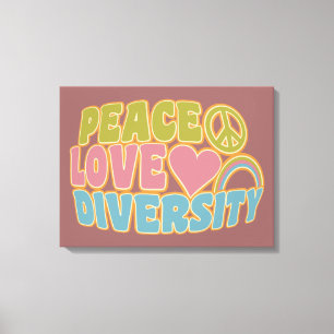 PEACE LIEBE DIVERSITY-Leinwand Leinwanddruck
