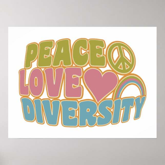 PEACE LIEBE DIVERSITY Poster (Vorne)