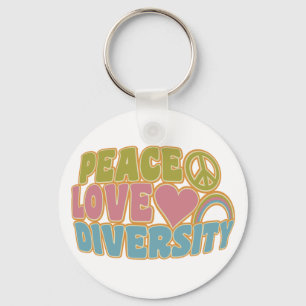 PEACE LIEBE DIVERSITY Schlüsselkette Schlüsselanhänger