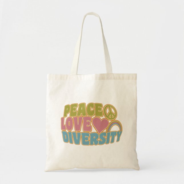 PEACE LIEBE DIVERSITY Tasche - wählen Sie Stil & F (Vorne)