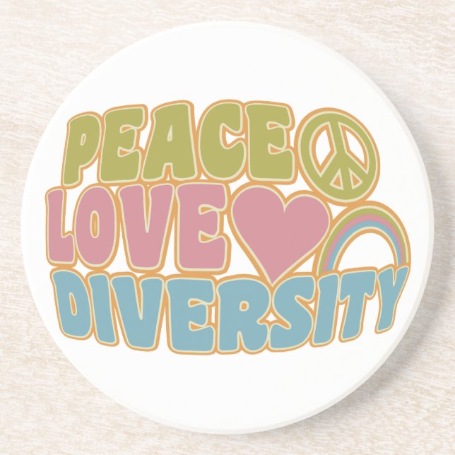 PEACE LIEBE DIVERSITY UNTERSETZER (Vorne)