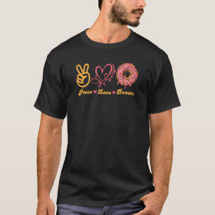 Peace Liebe Donuts Sprinkle I Liebe Snacks Doughnu T-Shirt