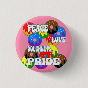 Peace Liebe Doughnut Pride Schlüsselanhänger Button