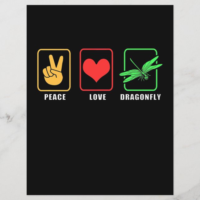 Peace Liebe Dragonfly (Vorderseite)