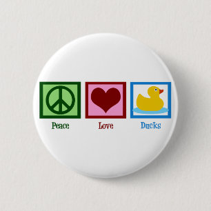 Peace Liebe Ducks Button