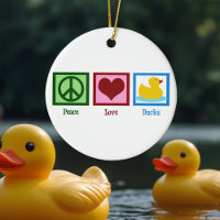 Peace Liebe Ducks Niedlich Duck Mascot Weihnachten