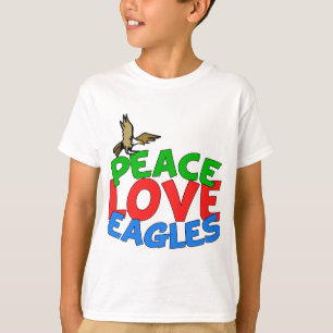 Peace Liebe Eagles Cool Bald Adler Kinder T-Shirt