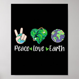 Peace Liebe Earth Day 2024 Men Women Kids Boy Poster