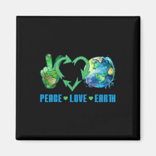 Peace Liebe Earth Planet Happy 54 Jubiläum Env Magnet