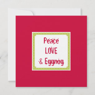 Peace Liebe & Eggnog - Drinks Einladung