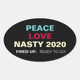 PEACE-LIEBE EKLIG 2020 Oval Campaign Stickers