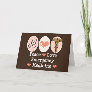 Peace Liebe Emergency Medicinal Greeting Card Karte