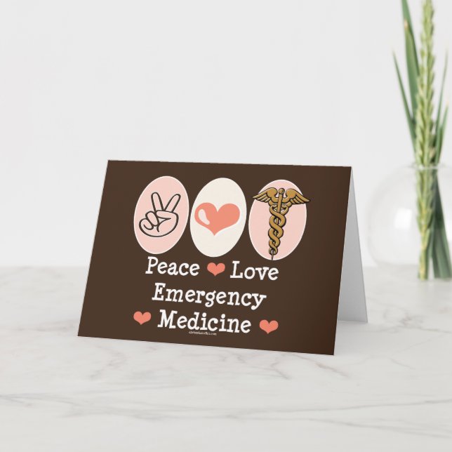 Peace Liebe Emergency Medicinal Greeting Card Karte (Vorderseite)