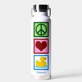 Peace Liebe Encks Niedlich Personalisiert Duck Trinkflasche