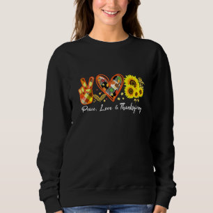 Peace Liebe Erntedank Leopard Sunflower Türkei P Sweatshirt