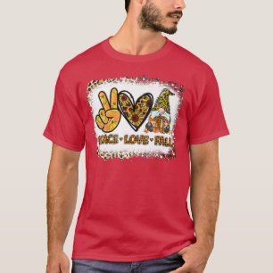 Peace Liebe Fall Funny Gnome Herbst Lover Pumpkins T-Shirt