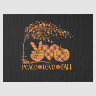 Peace Liebe Fall Pumpkin Autum Happy Fall Seidenpapier