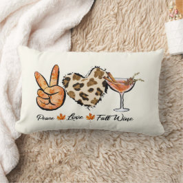 Peace Liebe Fall Wine Throw Kissen
