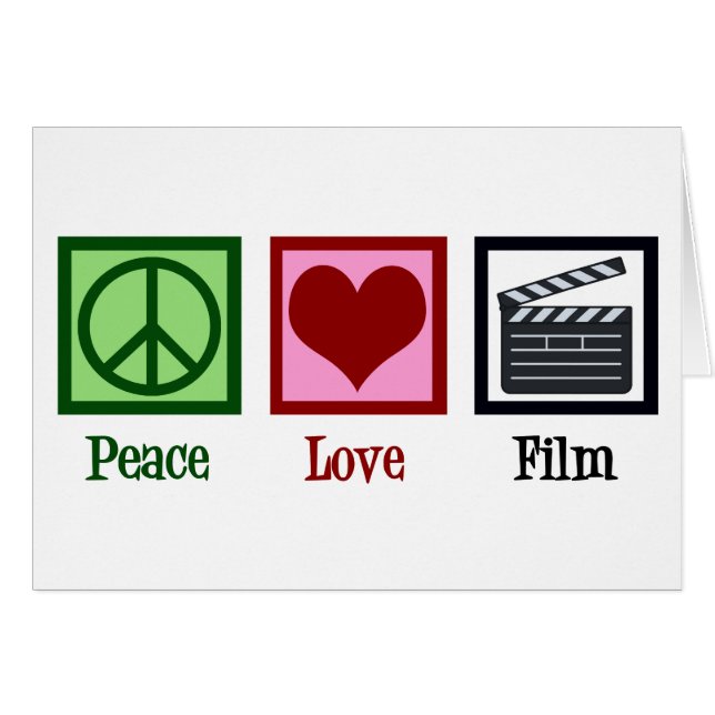 Peace Liebe Film Clapperboard Director Holiday Car (Vorderseite (Horizontal))