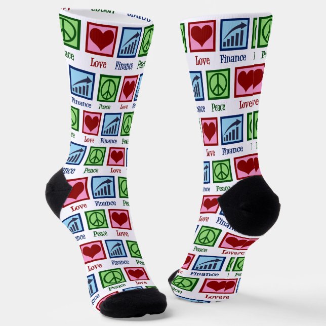 Peace Liebe Finance Christmas Financial Advisor Socken (Gewinkelt)
