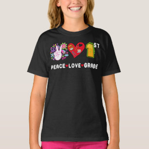 Peace Liebe First Grade Squad zurück zur Schule 1 T-Shirt