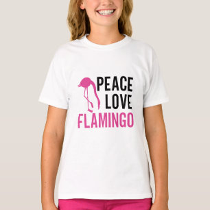 Peace Liebe Flamingo Graphic T - Shirt