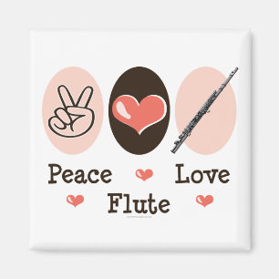 Peace Liebe Flute Magnet