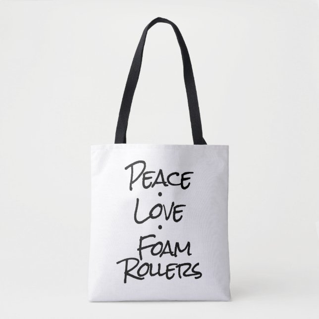Peace Liebe Foam Rollers Tote Bag (Vorderseite)
