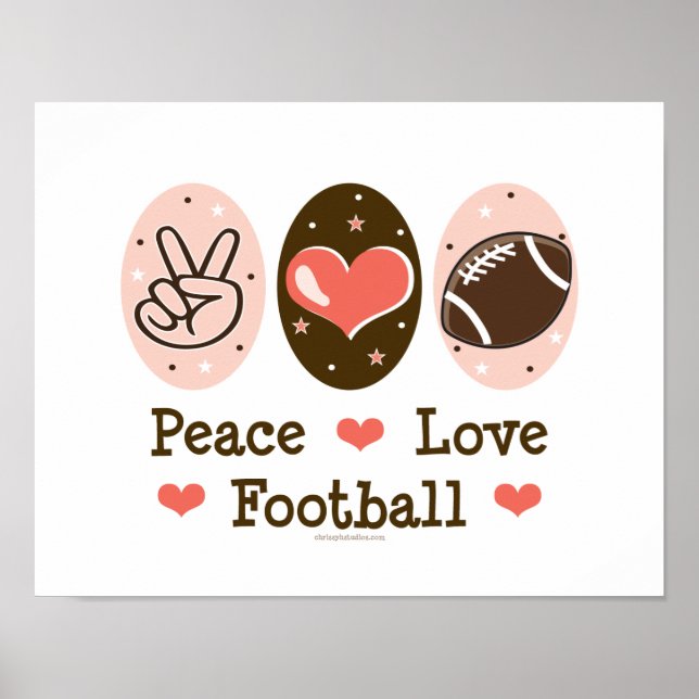 Peace Liebe Football Poster Print (Vorne)