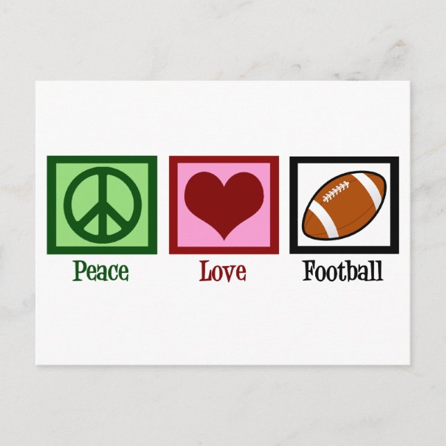 Peace Liebe Football Postkarte (Vorderseite)