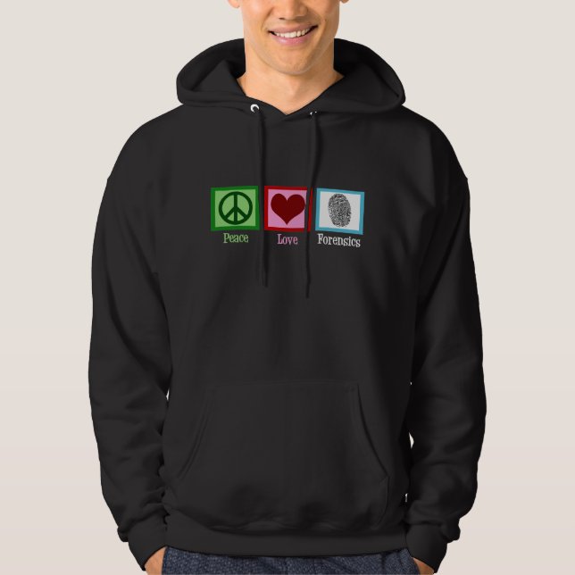 Peace Liebe Forensik Hoodie (Vorderseite)