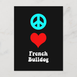 Peace Liebe French Bulldog Postkarte