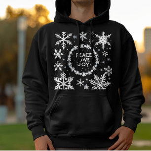 Peace Liebe Freude am Weihnachtsfest Hoodie
