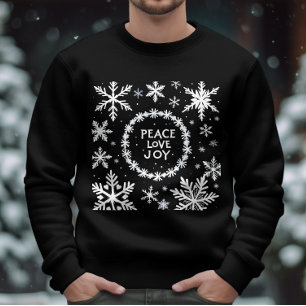 Peace Liebe Freude am Weihnachtsfest Sweatshirt
