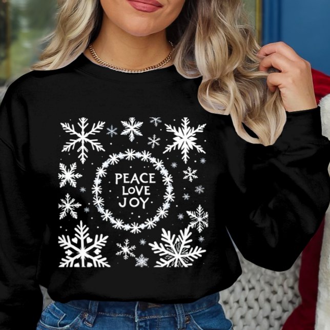Peace Liebe Freude am Weihnachtsfest Sweatshirt (Von Creator hochgeladen)