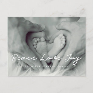 Peace Liebe Freude Minimalistisches Foto Postkarte